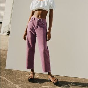 NWT Zara Mom Fit Jeans Plum US4